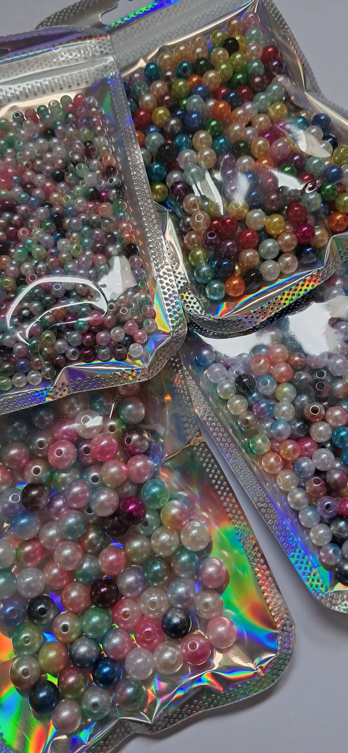 4 sachet de perles acrylique multicolore  – photo 3